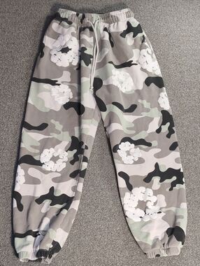 Denim Tears The Cotton Wreath Sweatpant White Camo Unisex Large 100% Authentic